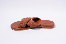 Scandic Gypsy Woven leather Maja sandal tan