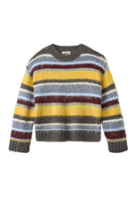 molo brian knit sweater fuzzy stripes