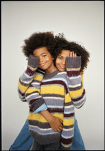 molo brian knit sweater fuzzy stripes