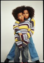 molo brian knit sweater fuzzy stripes