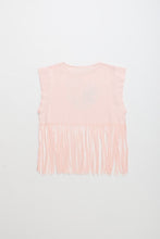 Maison Mangostan Birds Fringe Top Pink