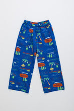 Maison Mangostan Hula Patchwork Pants - Blue