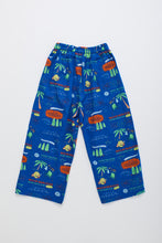 Maison Mangostan Hula Patchwork Pants - Blue