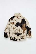 maison mangostan cow fur jacket beige