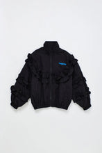 maison mangostan ruffles nylon jacket black