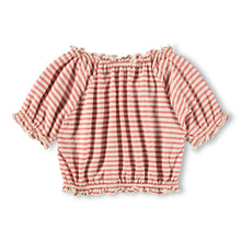 molo rafaela top - rose ivory stripe