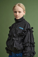 maison mangostan ruffles nylon jacket black
