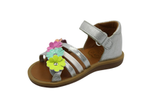 pom d'api eerste sandaaltje silver - multi fresh
