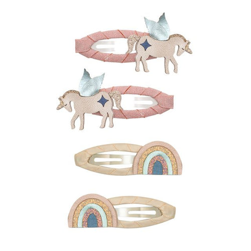 Winged unicorn and rainbow clic clacs