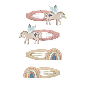 Winged unicorn and rainbow clic clacs