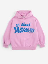 bobo choses all about monsters hoodie pink