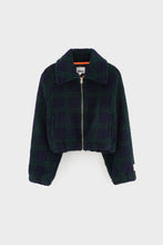 bellerose jagness geruite jas cropped bombersilhouet