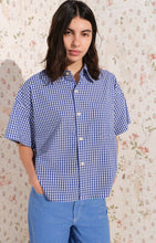 american vintage dameshemd ekirow vichy bleu