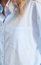 american vintage dameshemd eluabird - blauwe strepen