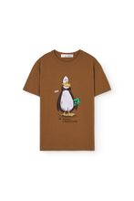 the animals observatory rooster kid t-shirt brown