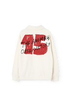 the animals observatory seahorse kid sweatshirt raw white