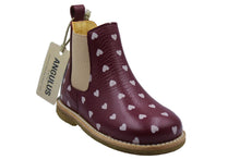 angulus starter chelsea boot berry hearts / rose
