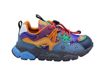 flower mountain x naturino sneaker navy - azure - orange