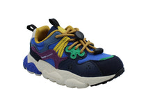 flower mountain x naturino sneaker dark grey - navy - azure