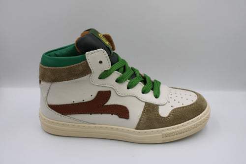 Rondinella halfhoge sneaker wit / groen