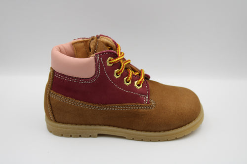 Ocra eerste bottine Pecan roze