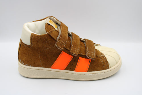 Ocra halfhoge sneaker cuoio