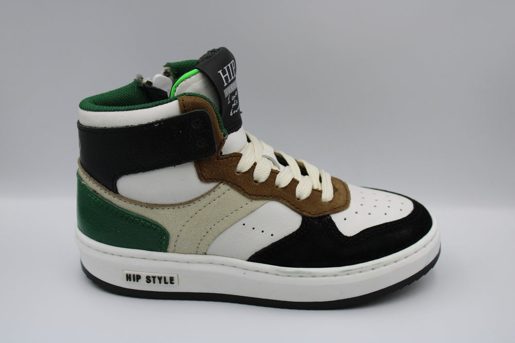 Hip halfhoge sneaker zwart / wit