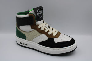 Hip halfhoge sneaker zwart / wit