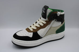 Hip halfhoge sneaker zwart / wit