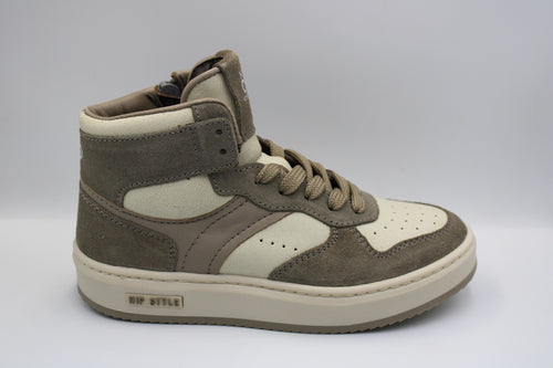 Hip halfhoge sneaker taupe