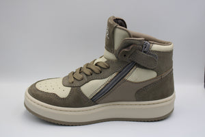 Hip halfhoge sneaker taupe