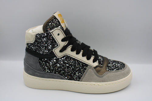 Ocra halfhoge sneaker Glitter