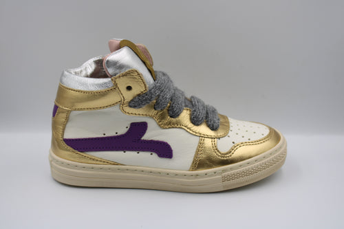 Rondinella halfhoge sneaker wit / goud