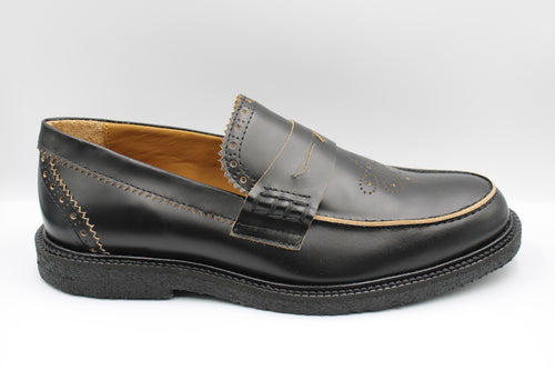 Angulus loafer black / lightbrown backside