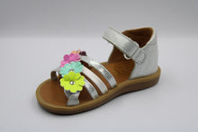 pom d'api eerste sandaaltje silver - multi fresh