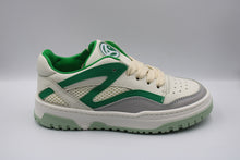 Rondinella sneaker wit met groen en grijs detail