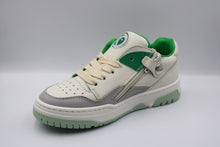 Rondinella sneaker wit met groen en grijs detail