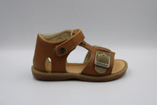 naturino eerste sandaal suede cognac - sand