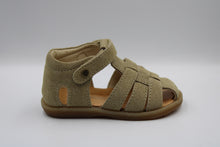 naturino gesloten sandaal sand suede denim