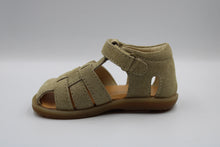 naturino gesloten sandaal sand suede denim