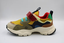 flower mountain x naturino sneaker brown - orange - navy