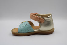 naturino eerste sandaal platinum - celeste - pink