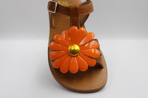Pom d'Api sandaal big flower camel