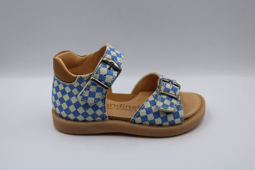 Rondinella eerste sandaaltje blauw - wit