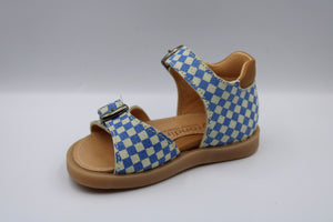 Rondinella eerste sandaaltje blauw - wit