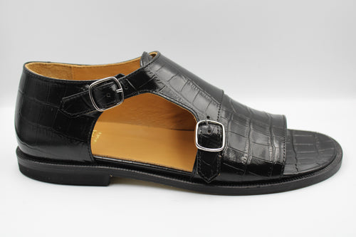 Gallucci halfopen sandaal nero