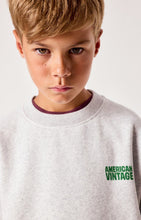 american vintage sweater baptown grijs gevlekt