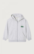 american vintage sweater baptown grijs gevlekt