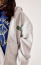 american vintage sweater baptown grijs gevlekt