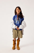 american vintage sweater baptown grijs gevlekt